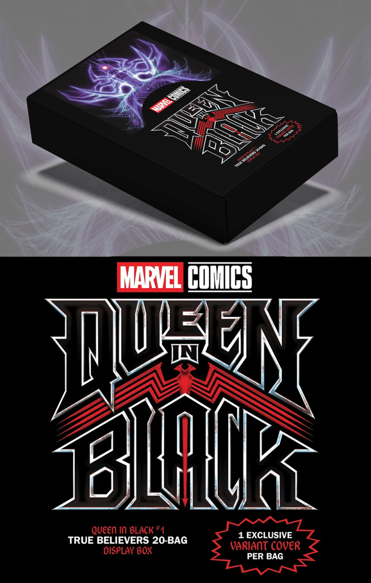QUEEN IN BLACK 1 TRUE BELIEVERS BOX 20 - BAG DISPLAY BOX (pre - order) - PumpyTheCat Comics